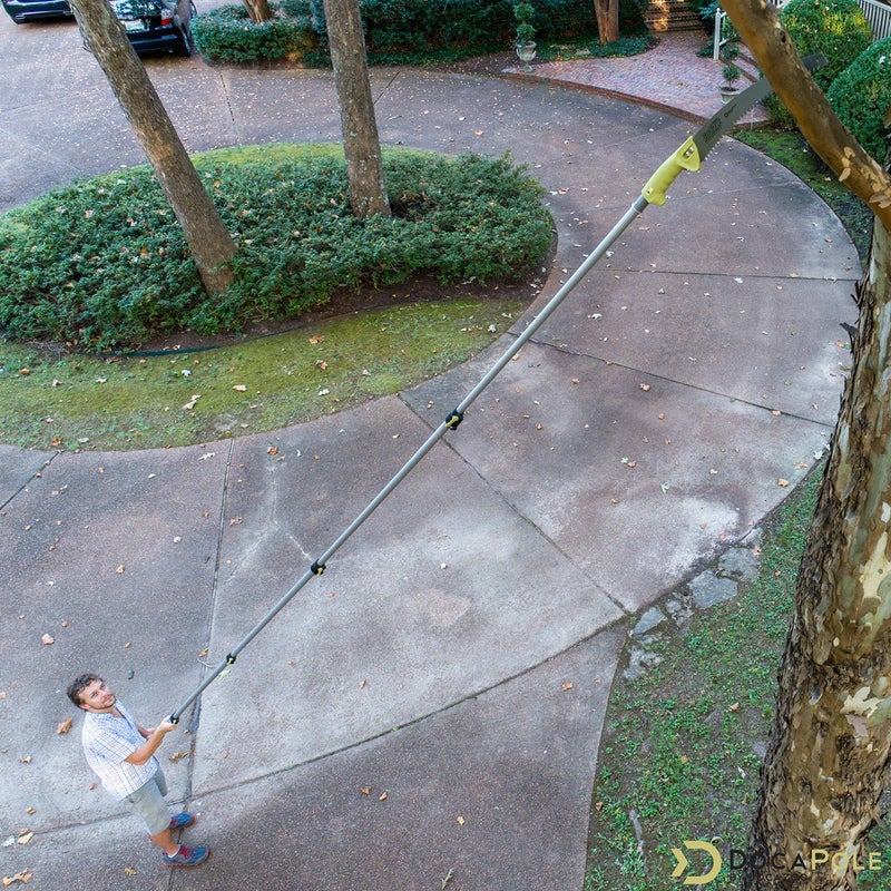 DOCAZOO DOCA Gardening Tools 7-30 Ft - Extension Pole for Tree Trimming, Fruit Picker, Roof Rake for Leaves - Pole Saw - Image 5